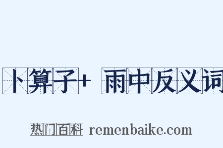 卜算子+雨中反义词是什么意思的图片